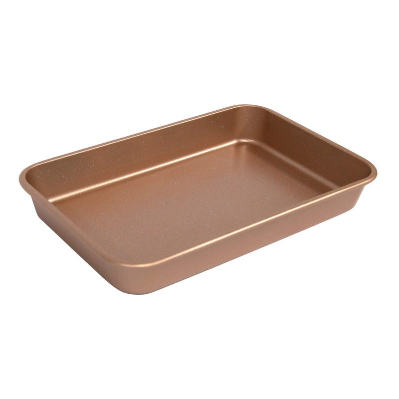 casaWare Toaster Oven Baking Pan 7 x 11-inch Ceramic Coated Non-Stick (Rose Gold Granite) - Image 3